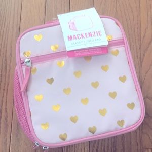 Pottery Barn Kids Mackenzie classic lunch bag - NEW WITH TAGS - pink and gold